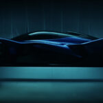 The RB17 Hypercar from a side-on-angle